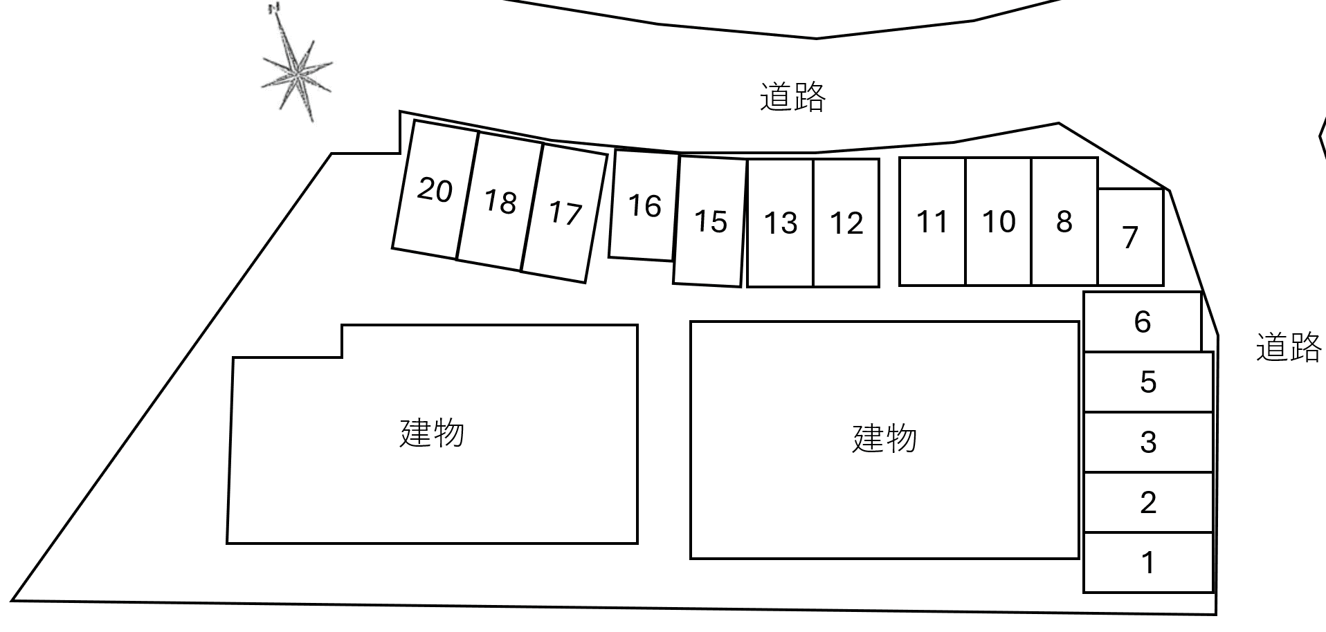 サニーヒル白井Ａ・B別駐車場の駐車配置図