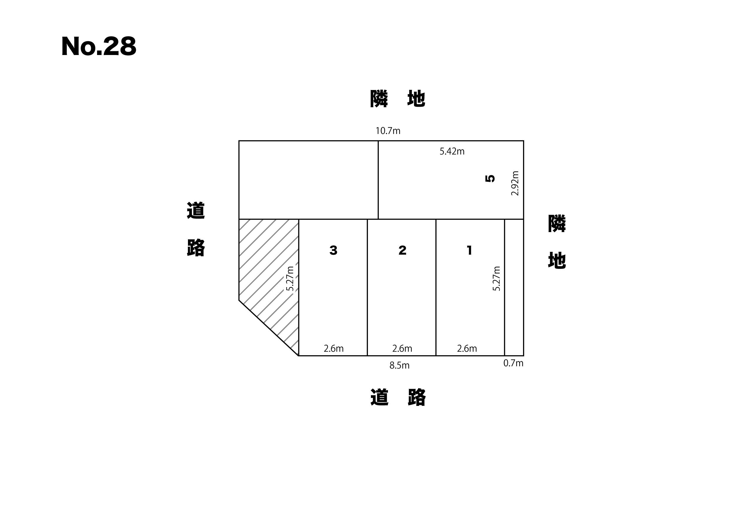 駒崎駐車場（No.28）の駐車配置図