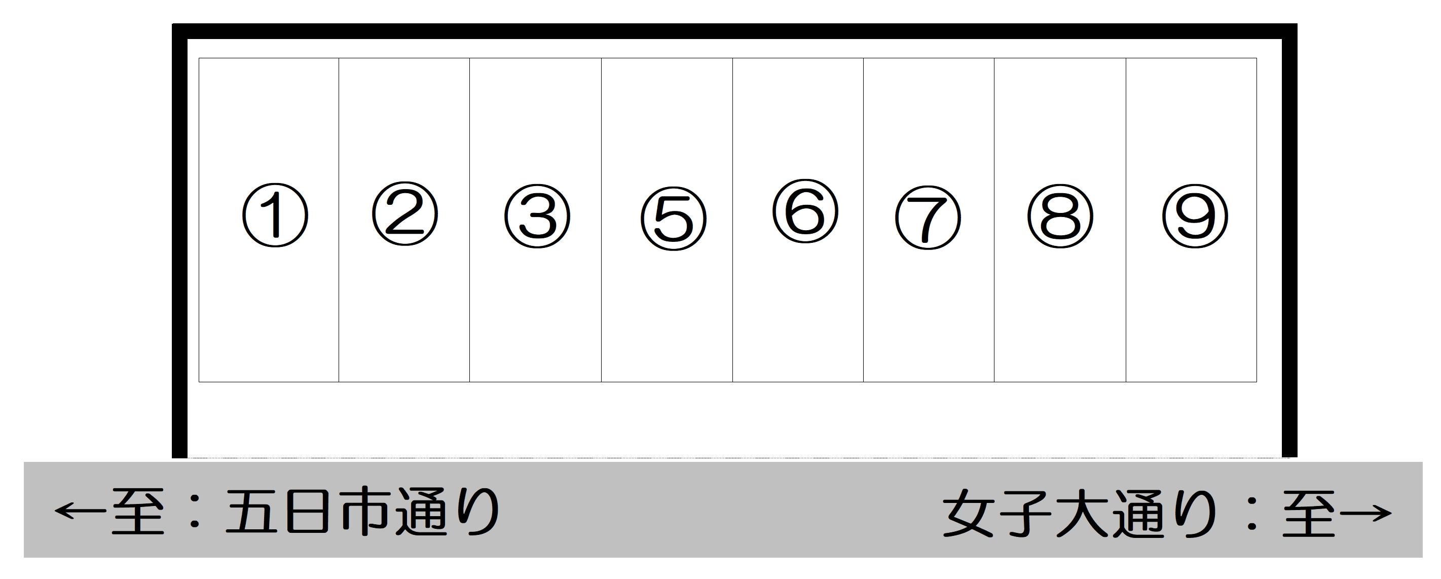 山口駐車場の駐車配置図