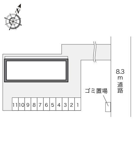 追分台Ｂ(20444)の駐車配置図