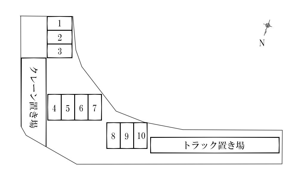 アサヒパーク木屋瀬の駐車配置図