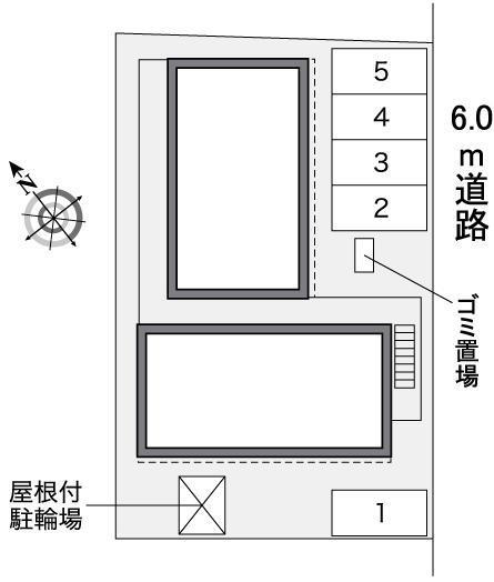 ロワジール西野Ｃ(35554)の駐車配置図
