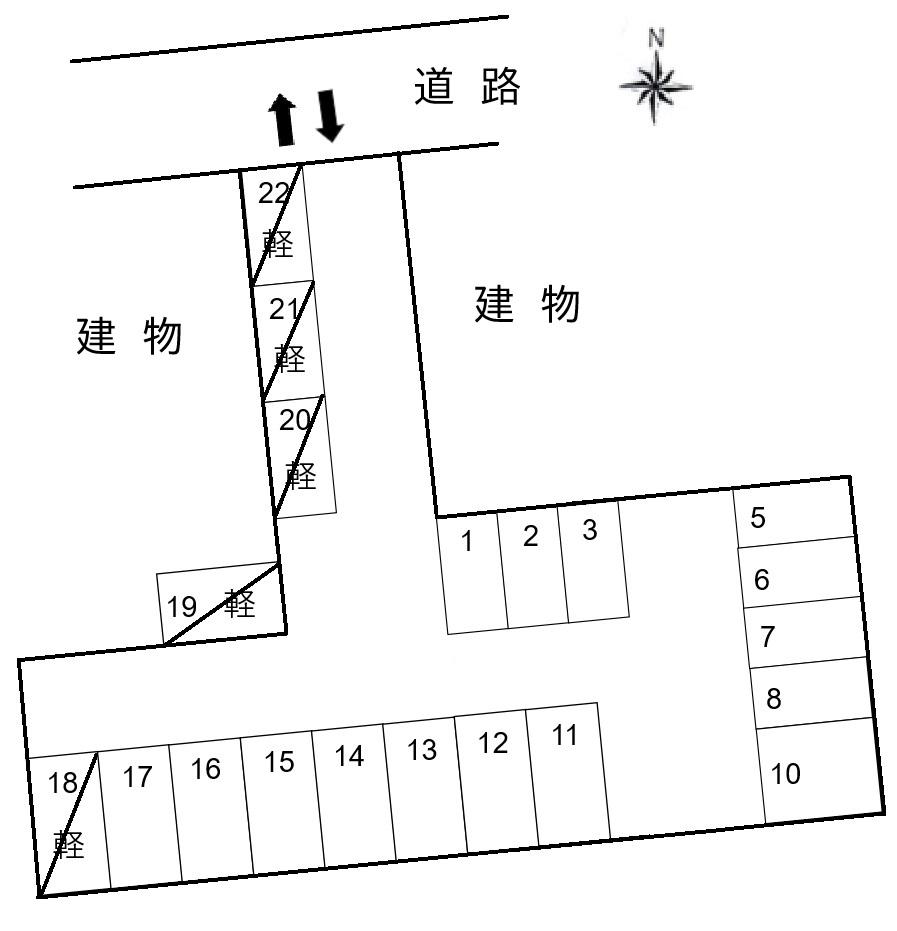 (86) 近藤駐車場の駐車配置図