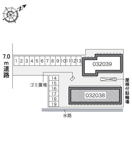 下條Ａ(32038)の駐車配置図