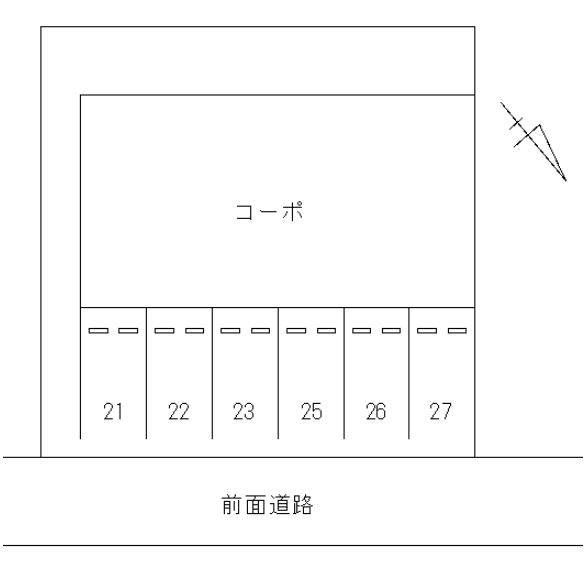 FKグランドフォーリア駐車場の駐車配置図