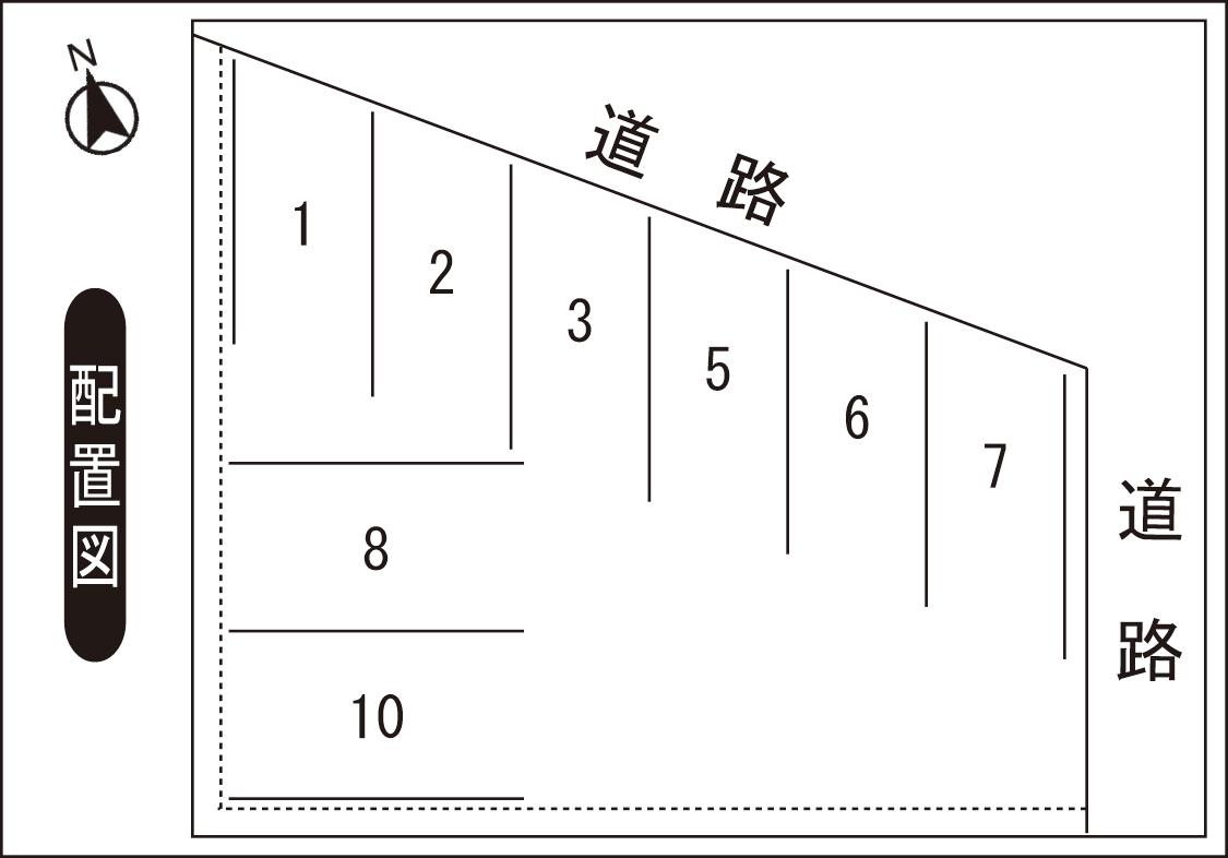 岡本パーキングの駐車配置図