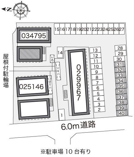 八条Ⅲ(34795)の駐車配置図