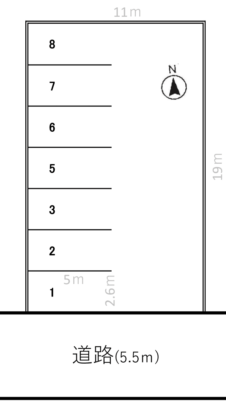 Iパーキングの駐車配置図