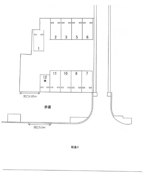 八雲パーキングの駐車配置図