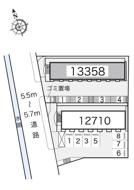 夢２番館(13358)の駐車配置図