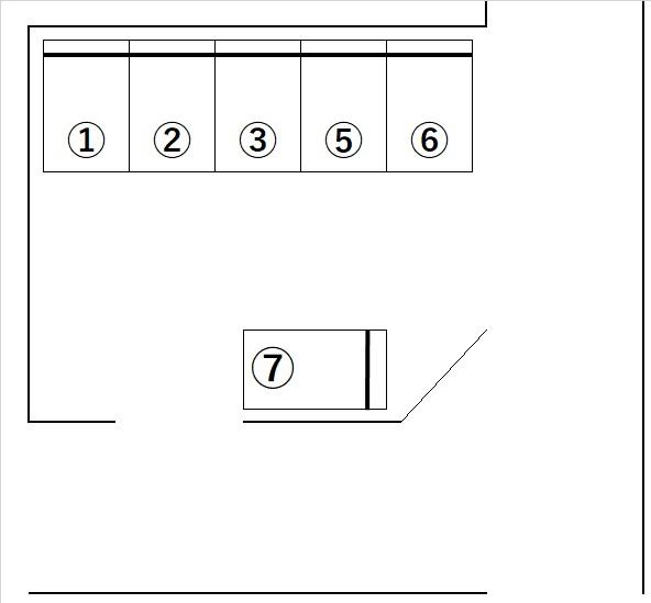 ドリームパーキングの駐車配置図