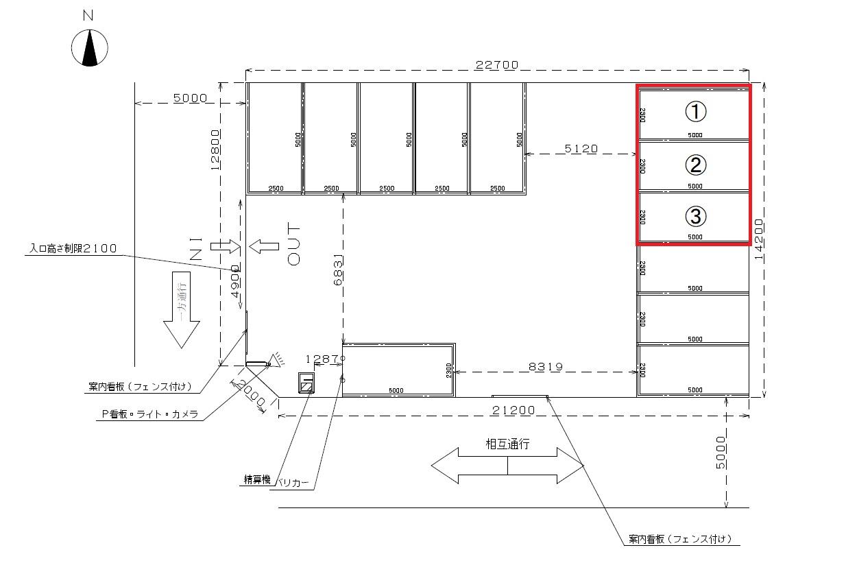 エコロパーク 浜寺昭和町第2の駐車配置図