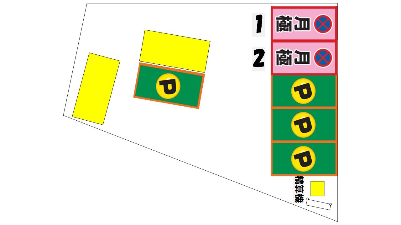 デイパーク古賀花見東第1の駐車配置図