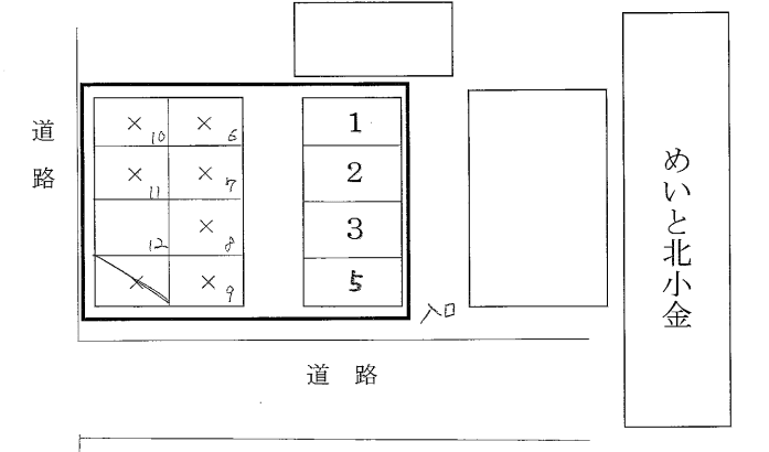 殿平賀鈴木駐車場の駐車配置図