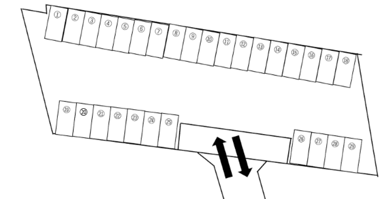 新山1丁目駐車場の駐車配置図