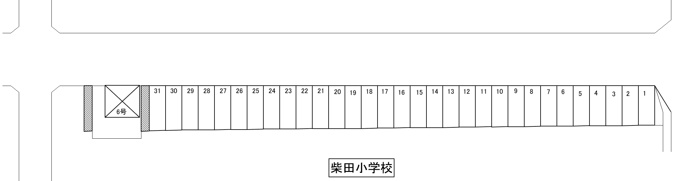 白水第2駐車場の駐車配置図