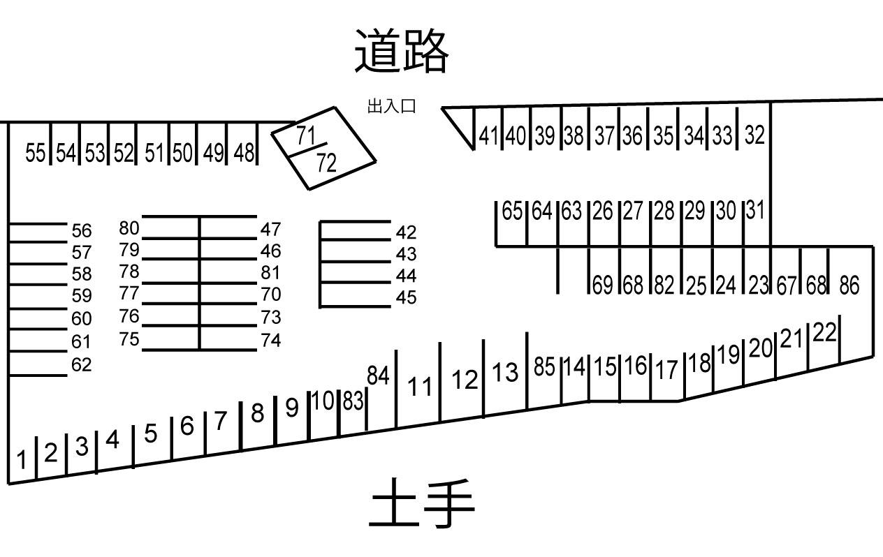 PD相立興産辰起町駐車場の駐車配置図