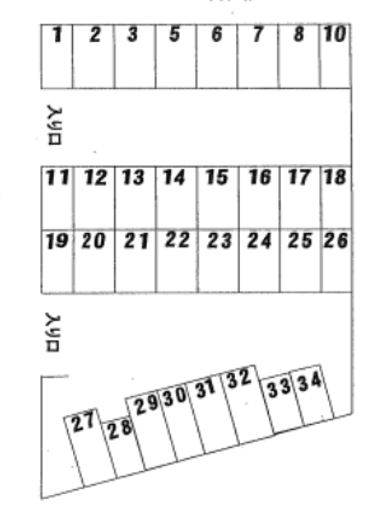 遠藤駐車場の駐車配置図