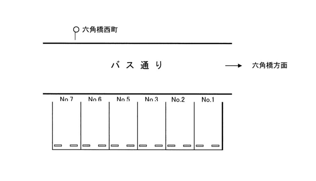 中の橋駐車場の駐車配置図