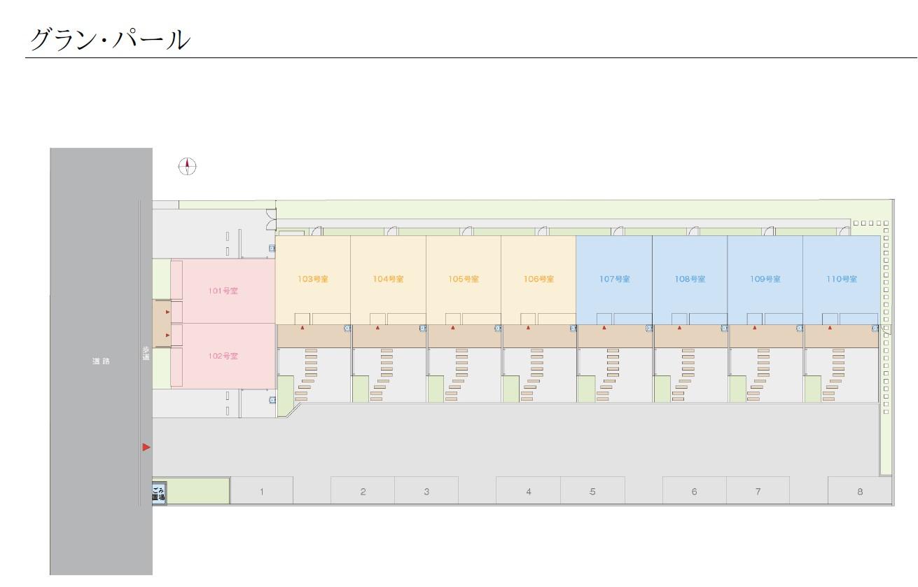 グラン・パールの駐車配置図