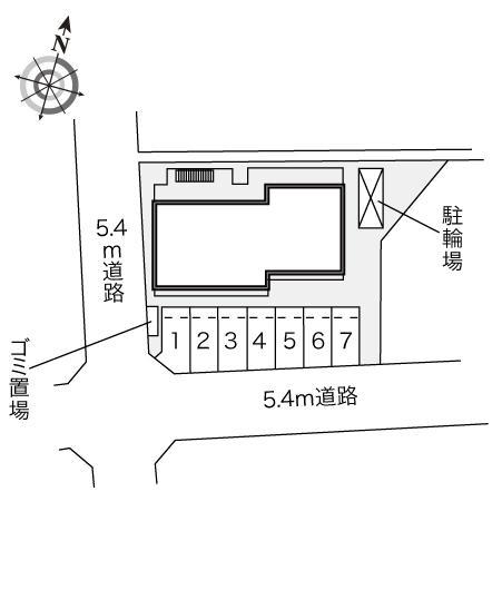 コンフォール安倉(22577)の駐車配置図
