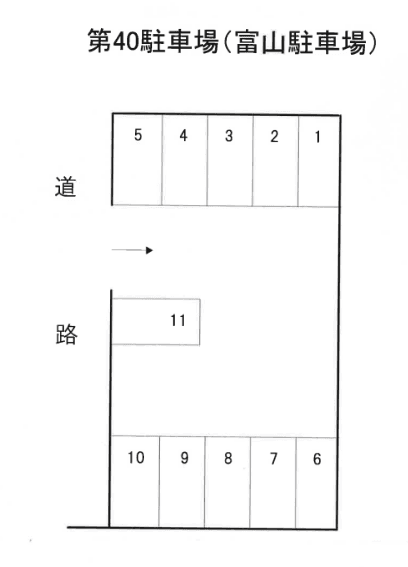 第40駐車場の駐車配置図