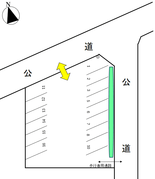 刈谷市高松町駐車場の駐車配置図