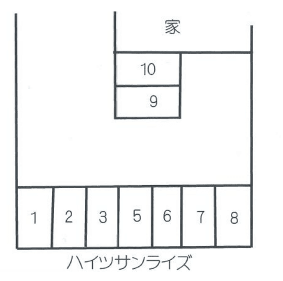 ハイツサンライズ駐車場Ⅱの駐車配置図