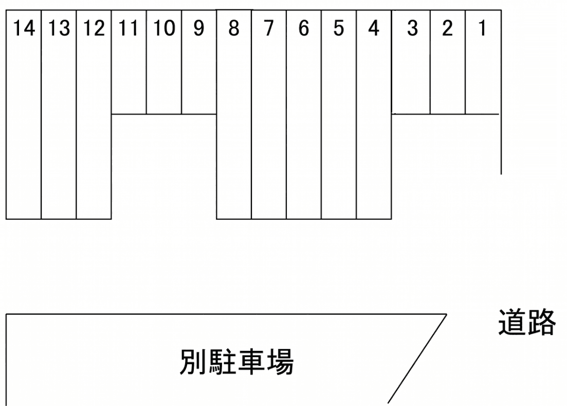 曙3丁目パーキングの駐車配置図