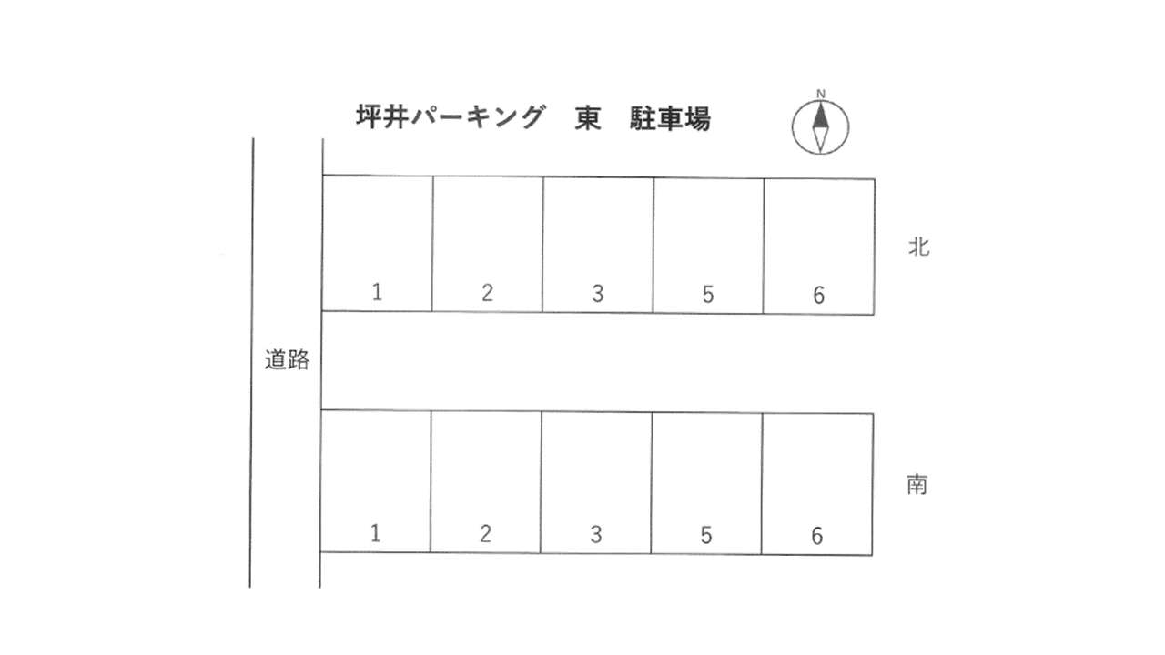 坪井パーキング　東の駐車配置図