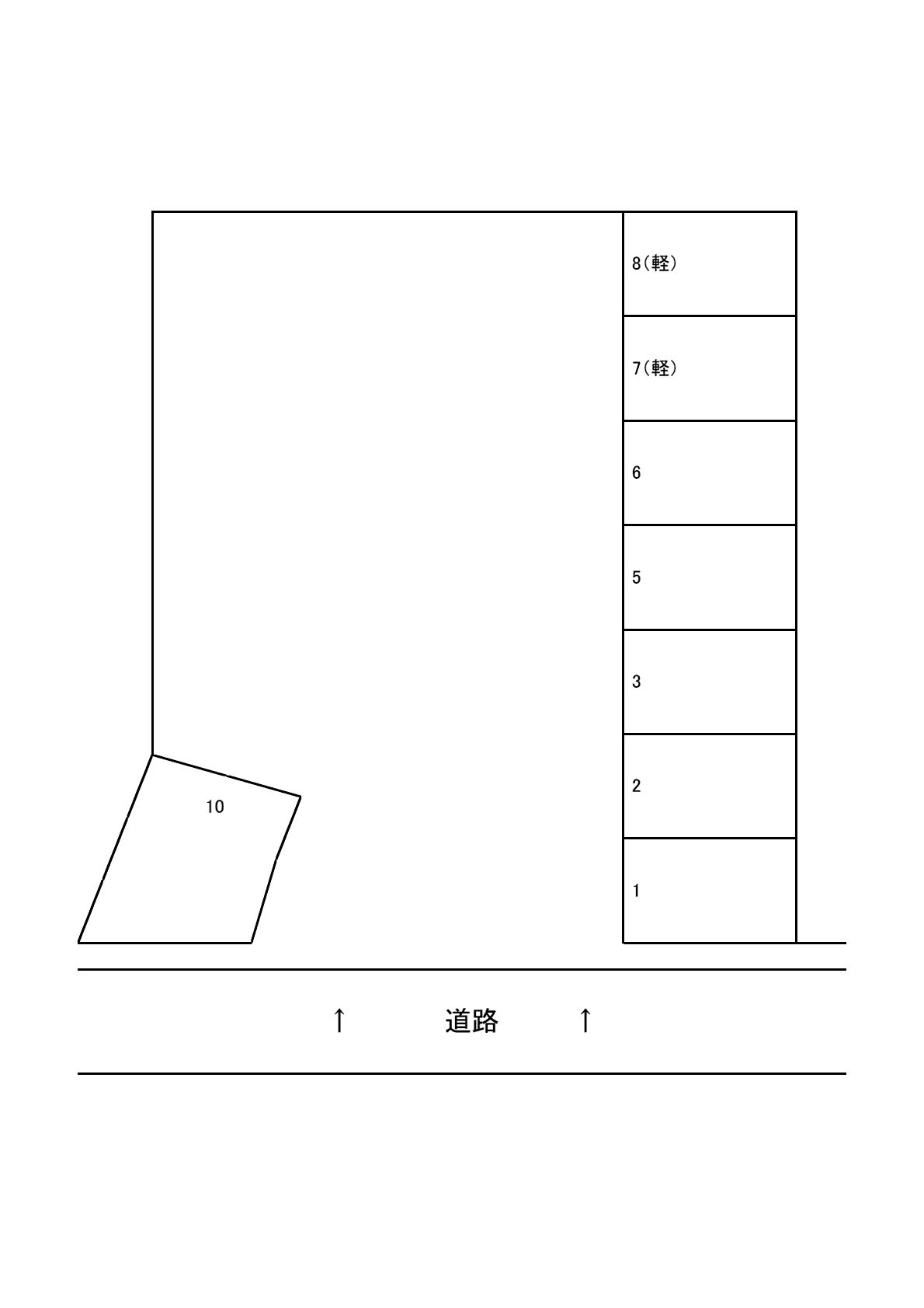 森山パーキングの駐車配置図