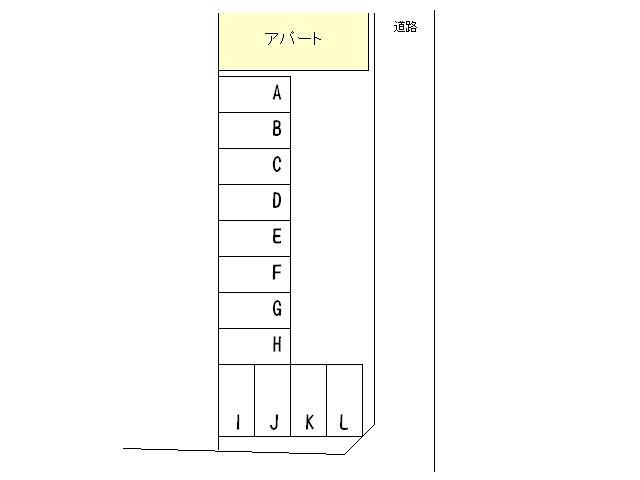 メゾン津志田月極駐車場の駐車配置図