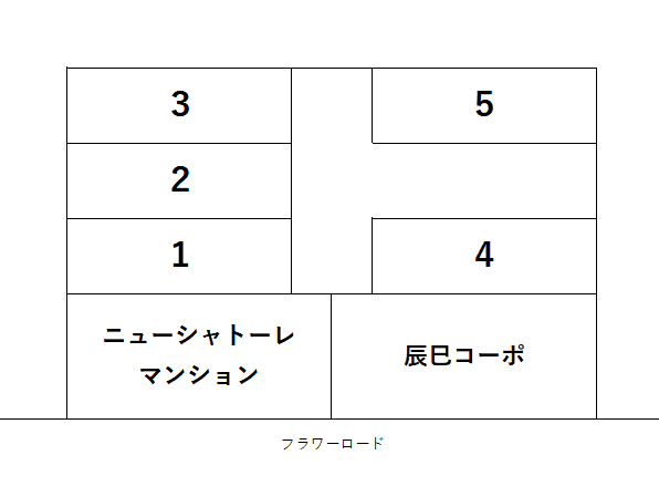石井第三駐車場の駐車配置図