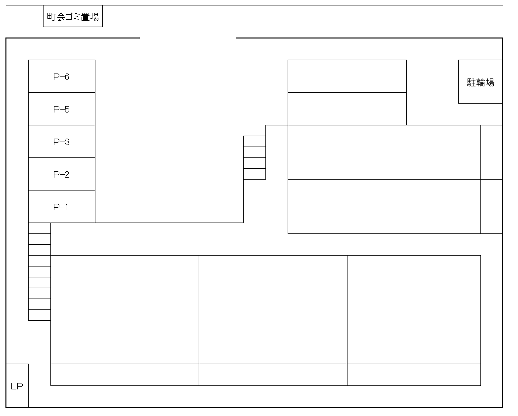 コーポヒロの駐車配置図