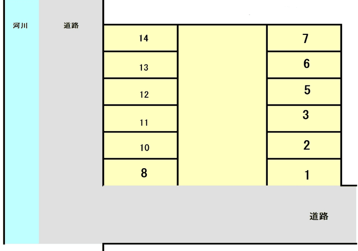 衣笠栄町駐車場の駐車配置図