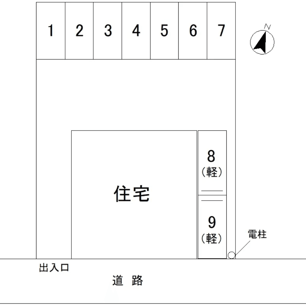 S225パーキングの駐車配置図