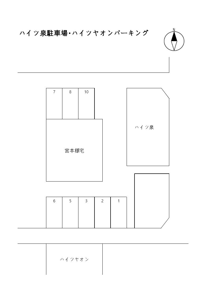 役知町M駐車場の駐車配置図