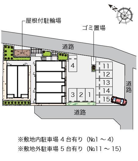 クレイノサニーハイツ２(57811)の駐車配置図