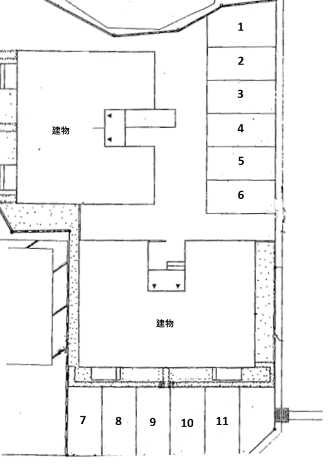 サンライズ白野　ABの駐車配置図
