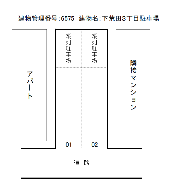 下荒田３丁目駐車場の駐車配置図