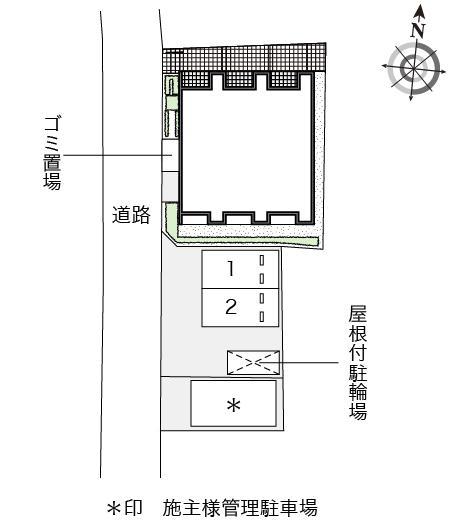 庄内橋(53245)の駐車配置図