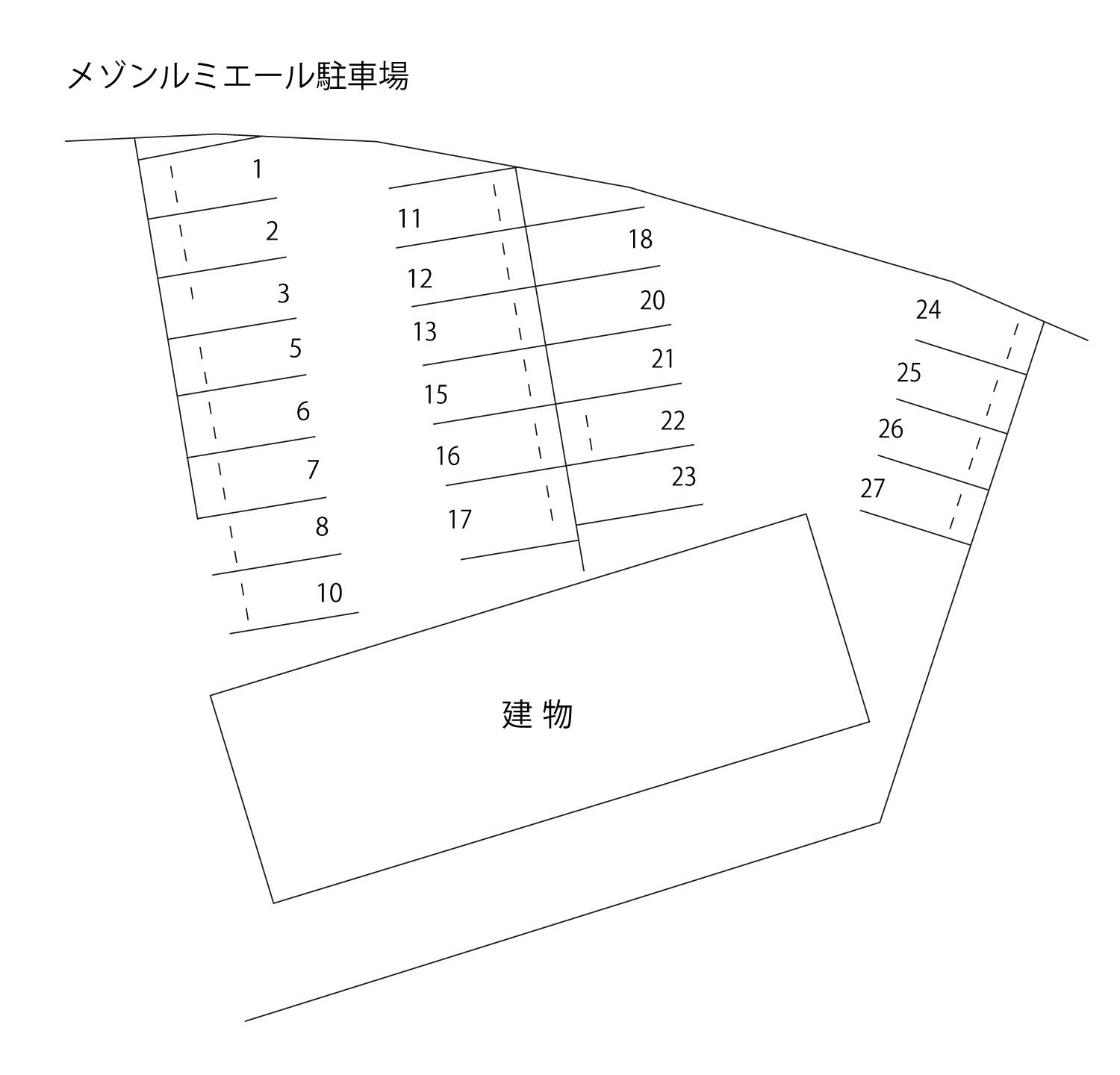 メゾンルミエール駐車場の駐車配置図
