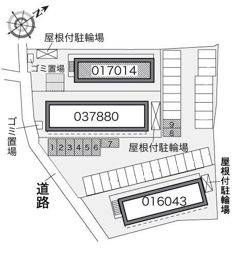 エスペランサⅡ(17014)　敷地外駐車場の駐車配置図