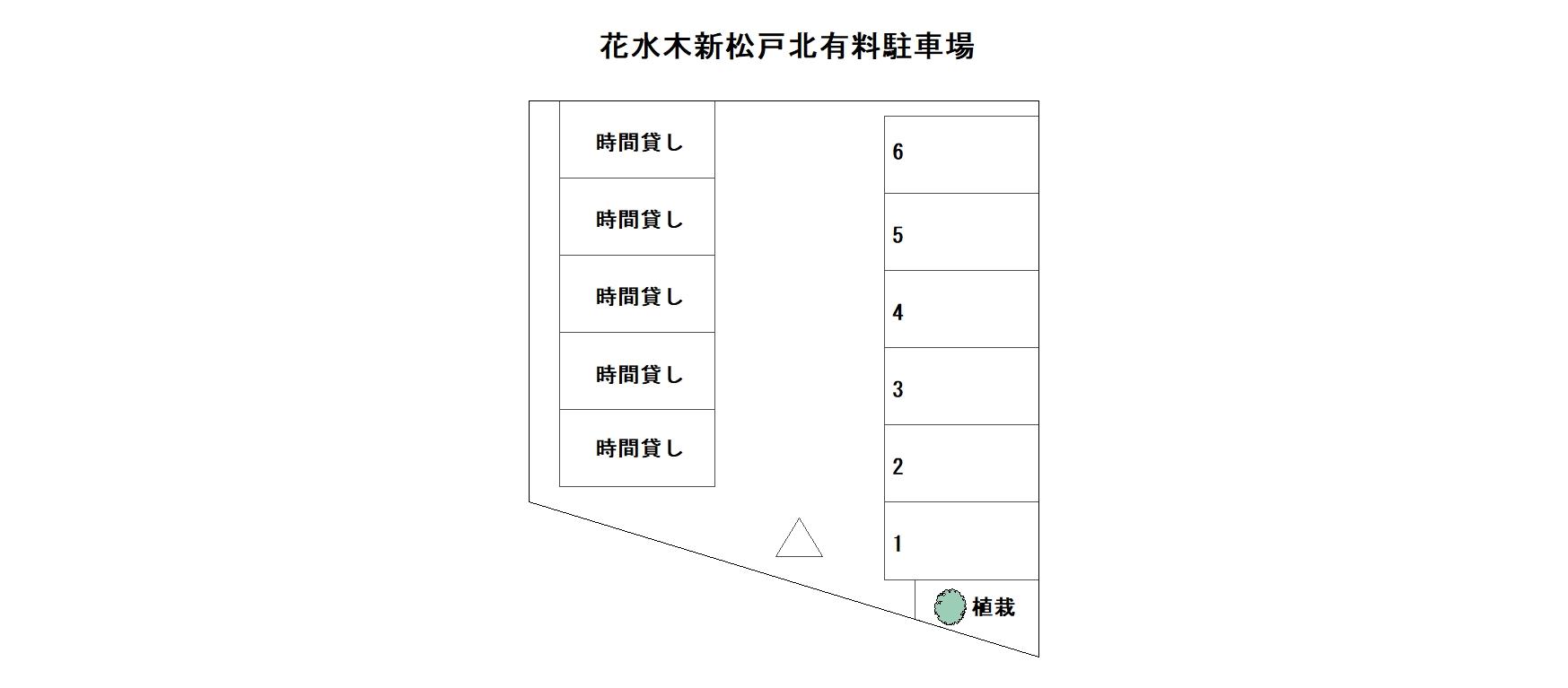 花水木駐車場の駐車配置図