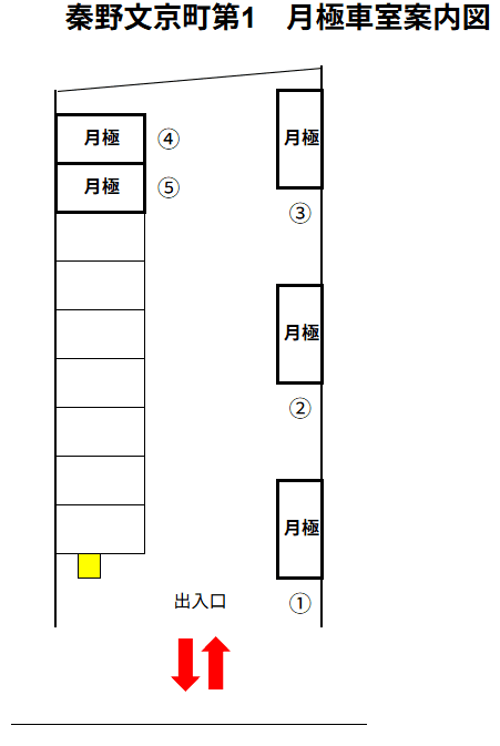 秦野文京町第1の駐車配置図