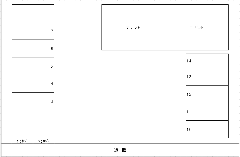 春の町駐車場の駐車配置図