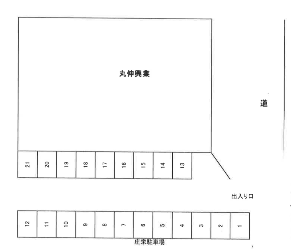 庄栄駐車場の駐車配置図