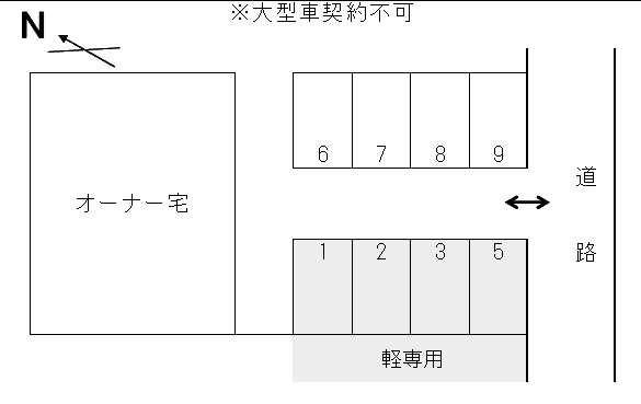 月出一丁目藤本駐車場の駐車配置図
