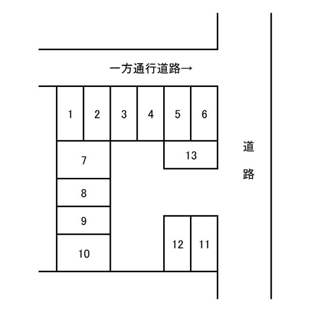 PD東洋貿易駐車場の駐車配置図