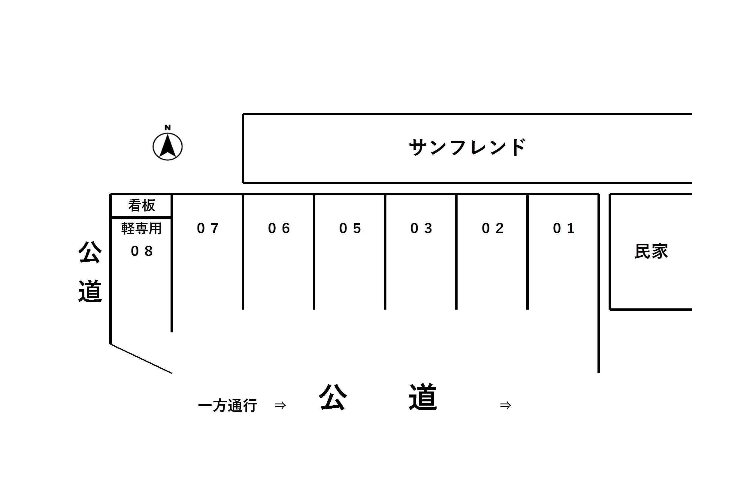 中町７丁目パーキングの駐車配置図